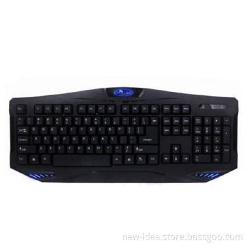 Standard Black Wired Keyboard, 104 Keys with LED